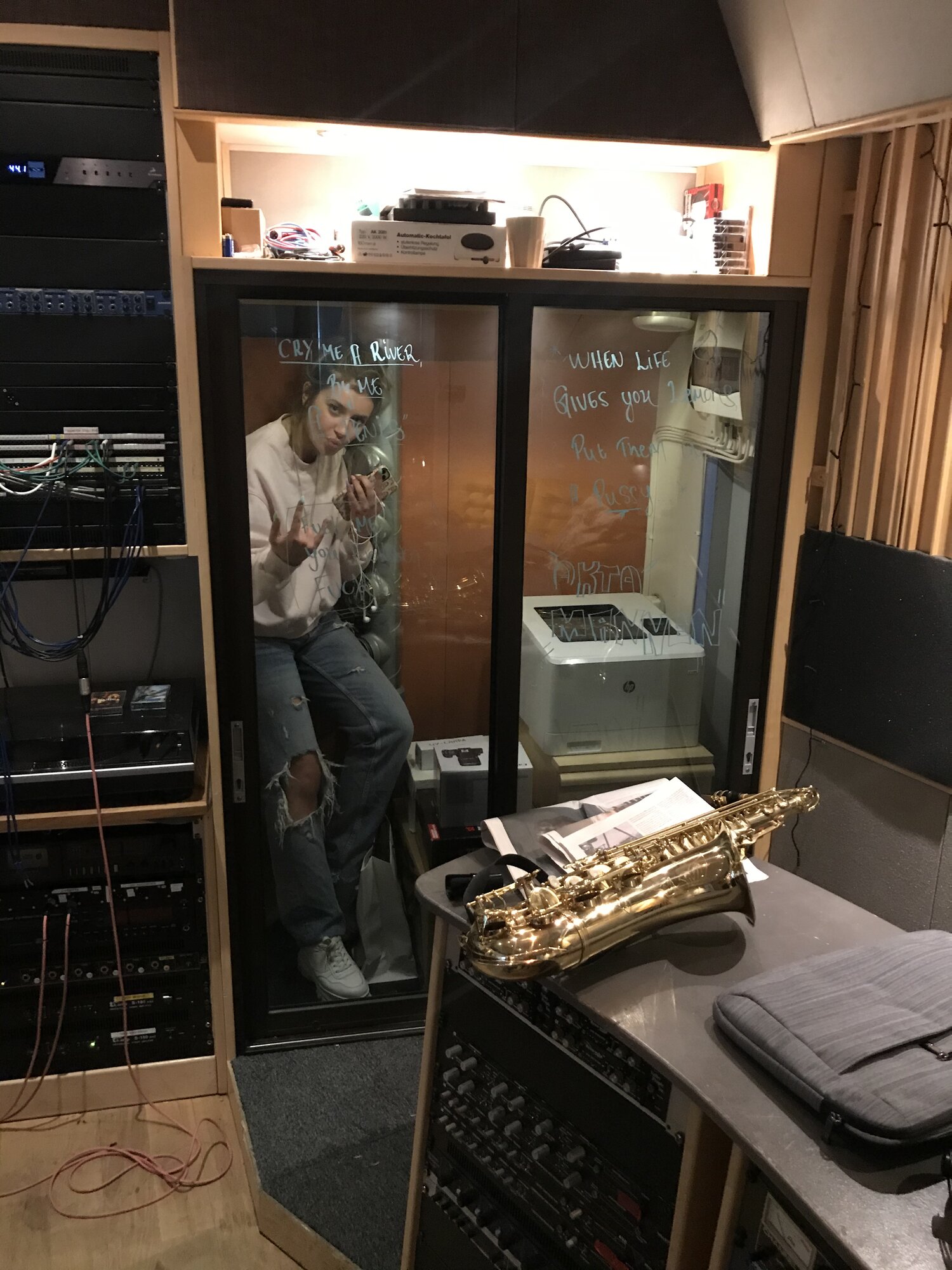 Hanna Ferm in the booth