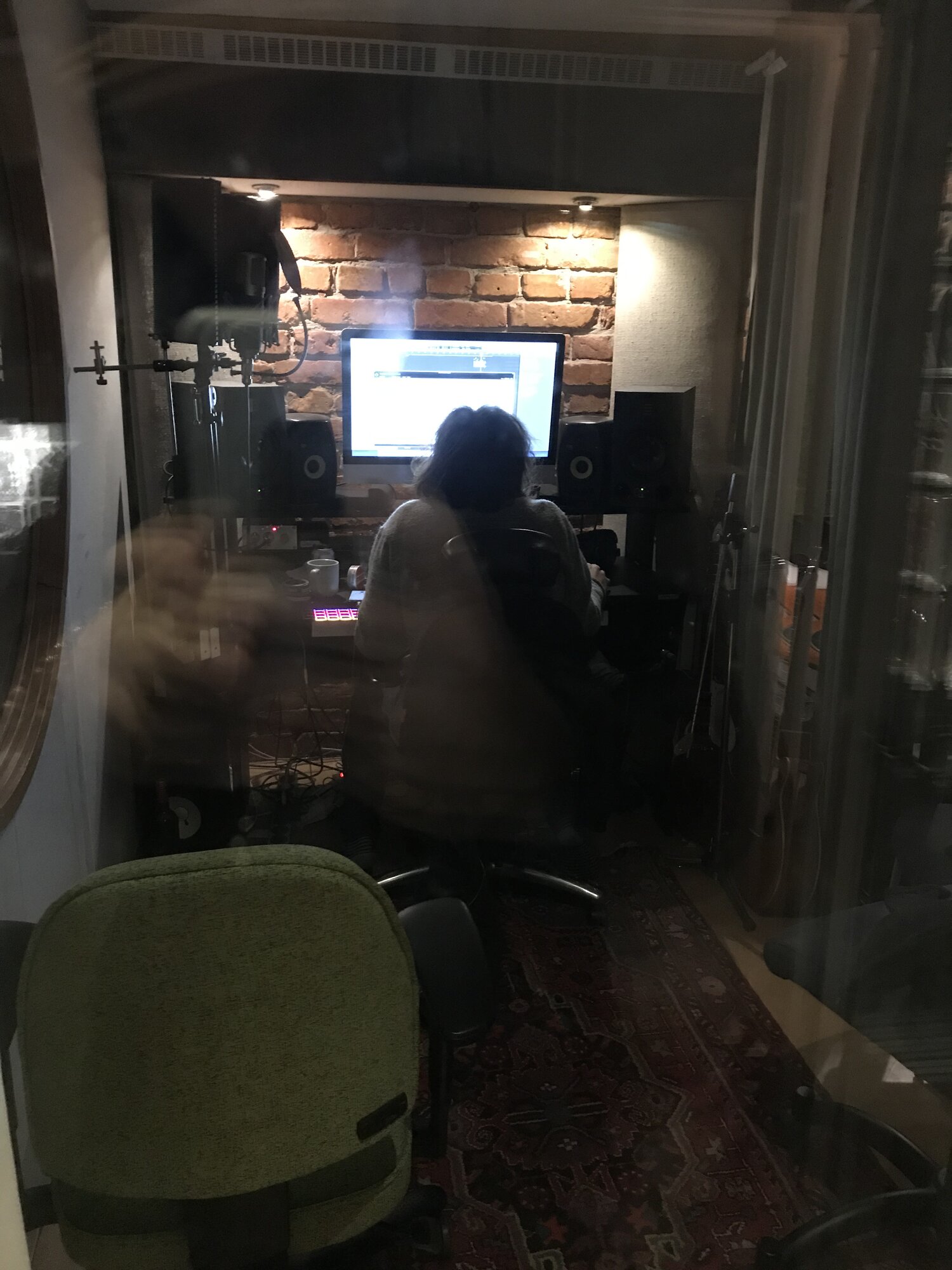 Alex producing a session