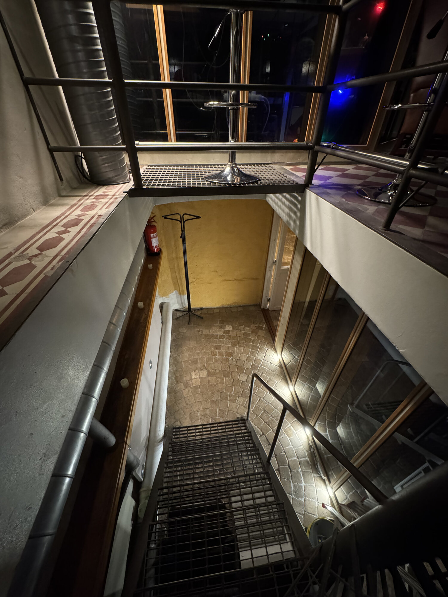 Industrial stairwell inside the Kungsgatan 79 complex