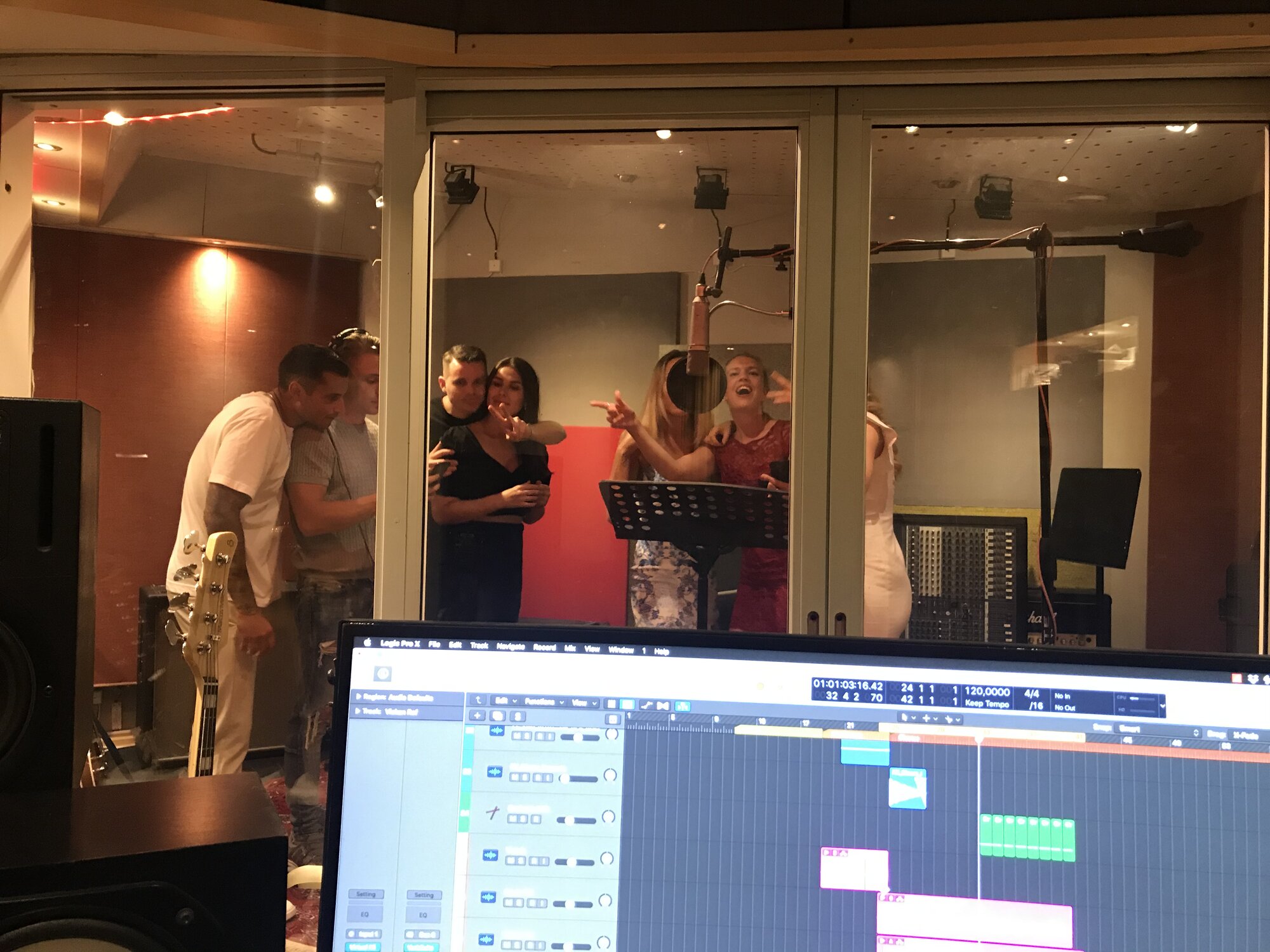 Choir recording session