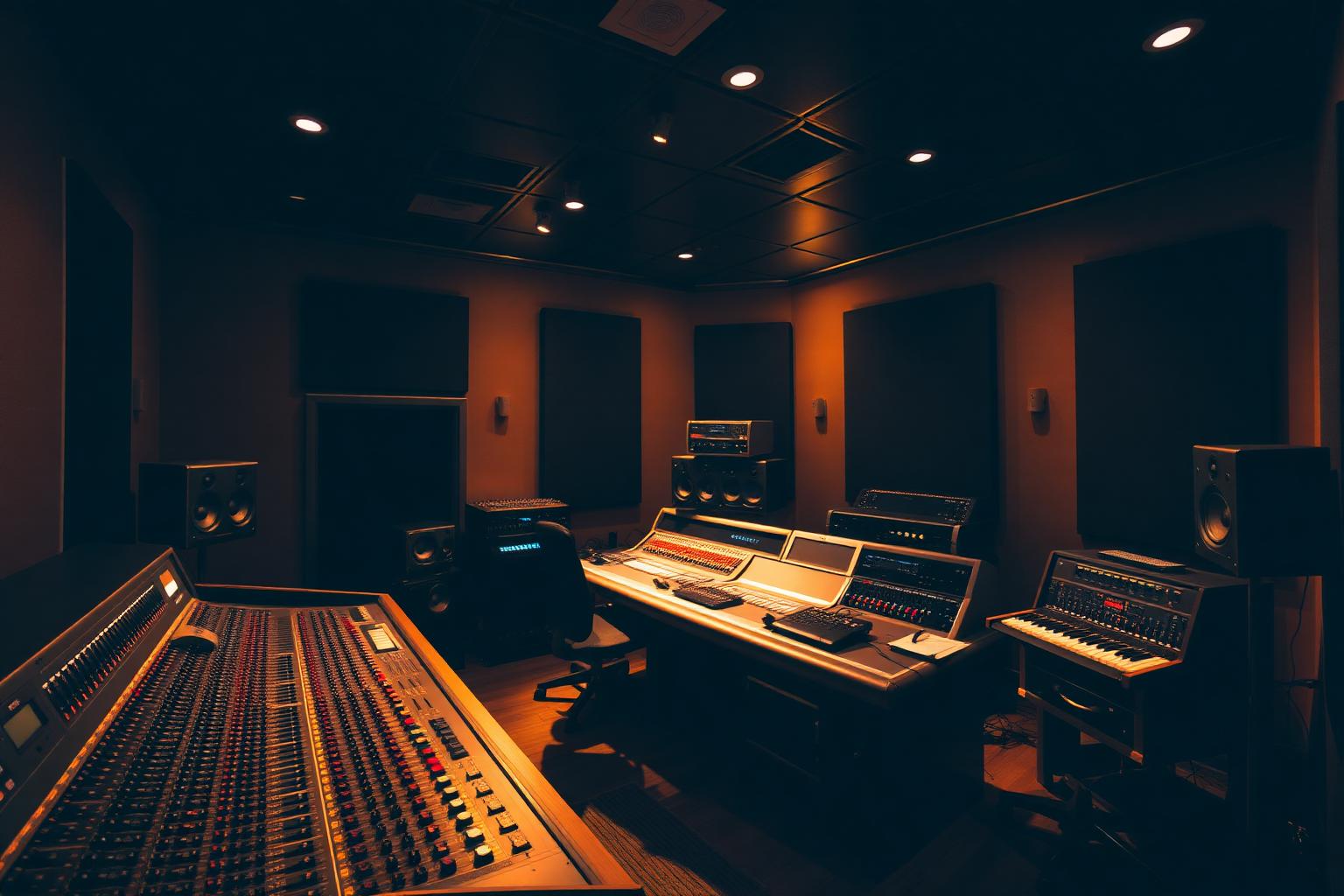 Studio 2 mix room with vintage console